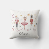 Aangepaste naam Notenkraker Ballet Ballerina Kerst Kussen (Achterkant)