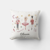 Aangepaste naam Notenkraker Ballet Ballerina Kerst Kussen (Voorkant)
