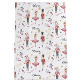 Aangepaste naam Notenkraker Ballet Ballerina Kerst Medium Cadeauzakje (Achterkant)