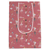 Aangepaste naam Notenkraker Ballet Ballerina Kerst Medium Cadeauzakje (Achterkant)