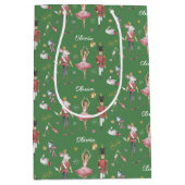 Aangepaste naam Notenkraker Ballet Ballerina Kerst Medium Cadeauzakje (Voorkant)