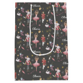 Aangepaste naam Notenkraker Ballet Ballerina Kerst Medium Cadeauzakje (Achterkant)