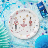 Aangepaste naam Notenkraker Ballet Ballerina Kerst Papieren Bordje (Feest)