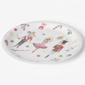 Aangepaste naam Notenkraker Ballet Ballerina Kerst Papieren Bordje (Gekanteld)