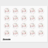 Aangepaste naam Notenkraker Ballet Ballerina Kerst Ronde Sticker (Vel)