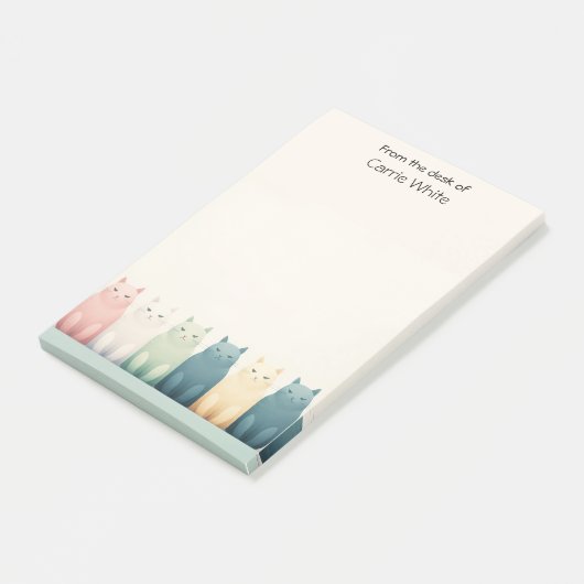 Aangepaste naam Notitieblok met katten Post-it® Notes (Schuin)