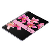 Aangepaste naam Notitieboek-Roze Orchideeën Notitieboek (Linkerzijde)