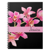 Aangepaste naam Notitieboek-Roze Orchideeën Notitieboek (Voorkant)
