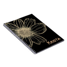 Aangepaste naam: Notitieboek voor prachtig Gold Fl