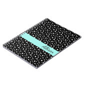 Aangepaste naam Notitieboek-Zwarte & Witte poolpun Notitieboek (Linkerzijde)