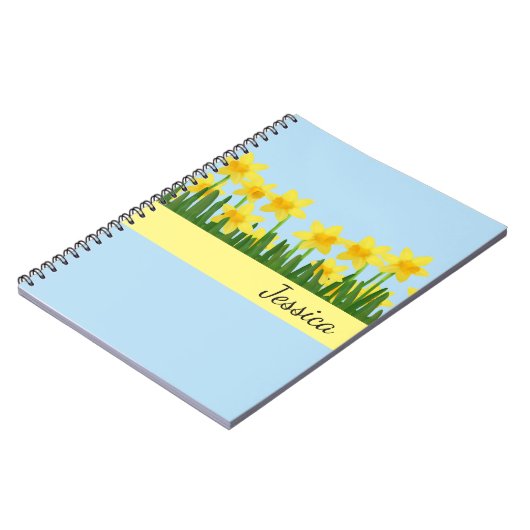 Aangepaste naam notitieboekjes-affodils notitieboek (Linkerzijde)