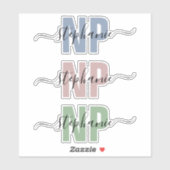 Aangepaste naam NP Verpleegkundige Specialist Aang Sticker (Vel)