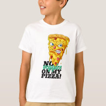 Aangepaste naam nr. Veggies Pizza T-Shirt