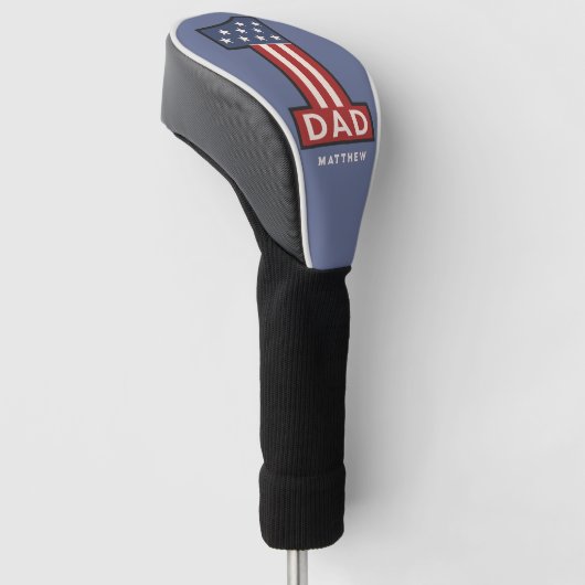 Aangepaste naam nummer één Beste vader ooit Golfheadcover (Schuin)