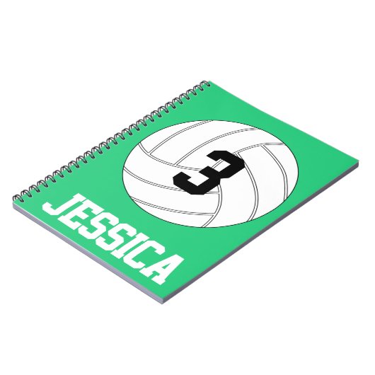 Aangepaste naam, nummer en Notitieboek voor volley (Linkerzijde)