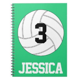 Aangepaste naam, nummer en Notitieboek voor volley