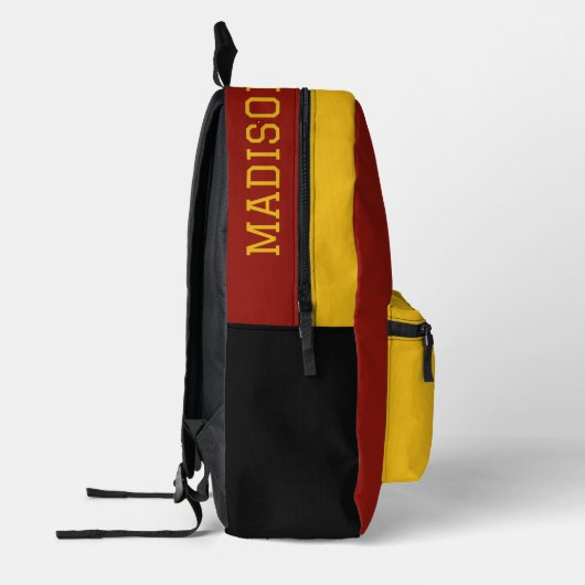 Aangepaste naam, nummer & kleur Football Logo Bedrukte Rugzak (Links)