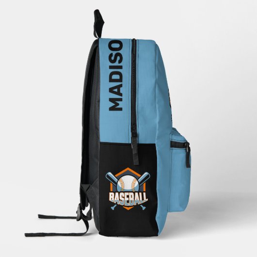 Aangepaste naam, nummer & kleur honkbal bedrukte rugzak (Links)