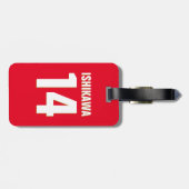 Aangepaste naam, nummer, kleuren. Sportventilatore Bagagelabel (Achterkant horizontaal)