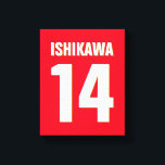 Aangepaste naam, nummer, kleuren. Sportventilatore Canvas Afdruk<br><div class="desc">Pas aan met naam,  aantal,  en kleuren van uw keus!</div>