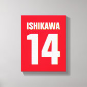 Aangepaste naam, nummer, kleuren. Sportventilatore Canvas Afdruk (Voorkant)