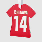 Aangepaste naam, nummer, kleuren. Sportventilatore Ornament (voorkant)