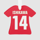 Aangepaste naam, nummer, kleuren. Sportventilatore Ornament (achterkant)