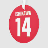 Aangepaste naam, nummer, kleuren. Sportventilatore Ornament (voorkant)