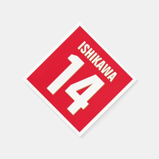 Aangepaste naam, nummer, kleuren. Sportventilatore Servet (Hoek)