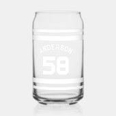 Aangepaste Naam & Nummer Sport Jersey Blikvorm Glas (Voorkant)