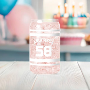 Aangepaste Naam & Nummer Sport Jersey Blikvorm Glas