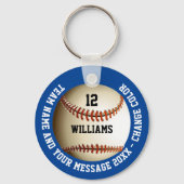 Aangepaste Naam Nummer Team Naam Honkbal Sleutelhanger (Voorkant)
