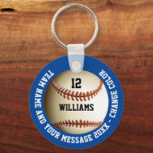 Aangepaste Naam Nummer Team Naam Honkbal Sleutelhanger (Voorkant)