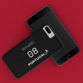 Aangepaste naam nummer team voetbal silhouet iPhone hoesje