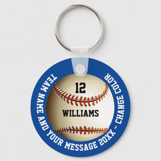Aangepaste Naam Nummer Teamnaam Honkbal Sleutelhanger (Voorkant)