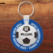 Aangepaste naam nummer teamnaam voetbal sleutelhanger (Voorkant)