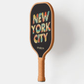 Aangepaste naam NYC Typografie Pickleball Paddle (Links)