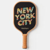 Aangepaste naam NYC Typografie Pickleball Paddle (Achterkant)