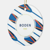 Aangepaste naam Oars Modern Kerstmis Keramisch Ornament (Links)