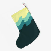 Aangepaste naam oceaangolven kleine kerstsok (Achterkant (Hangend))