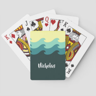 Aangepaste naam oceaangolven pokerkaarten