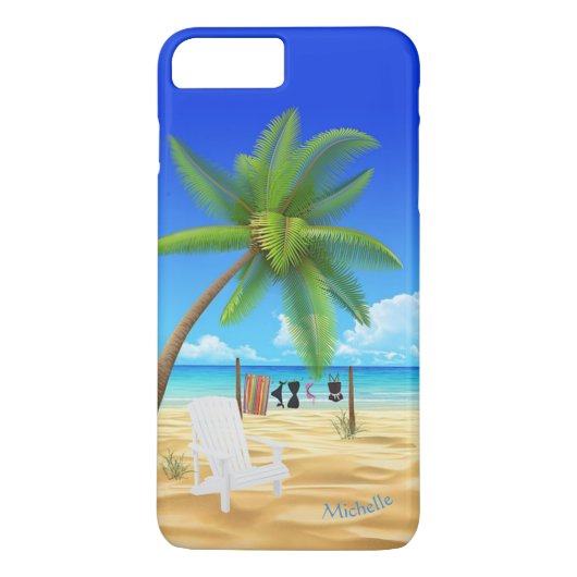 Aangepaste naam Ocean Beach Scene Case-Mate iPhone Case (Achterkant)