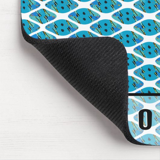 Aangepaste naam Ocean Blue Green White Geo Pattern Muismat (Hoek)