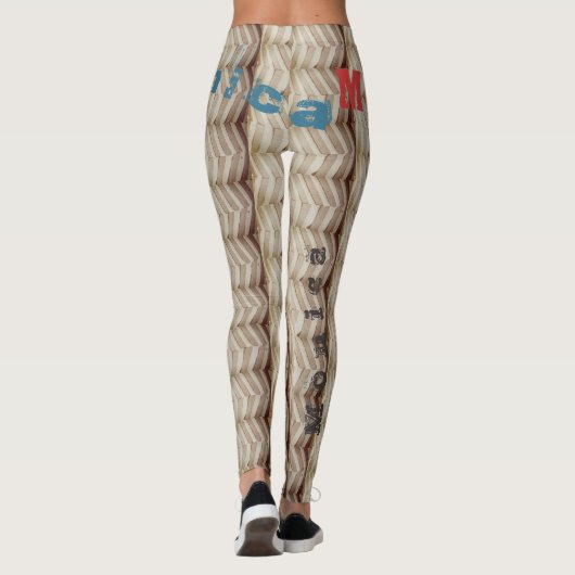 Aangepaste naam Oefening Leggings (Achterkant)