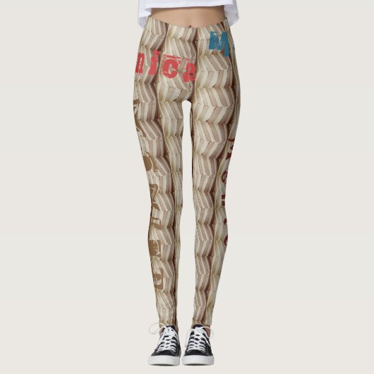 Aangepaste naam Oefening Leggings (Voorkant)