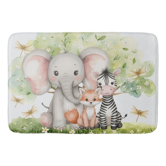 Aangepaste naam Oerwoud Animals Dragonfly Badmat (Voorkant)