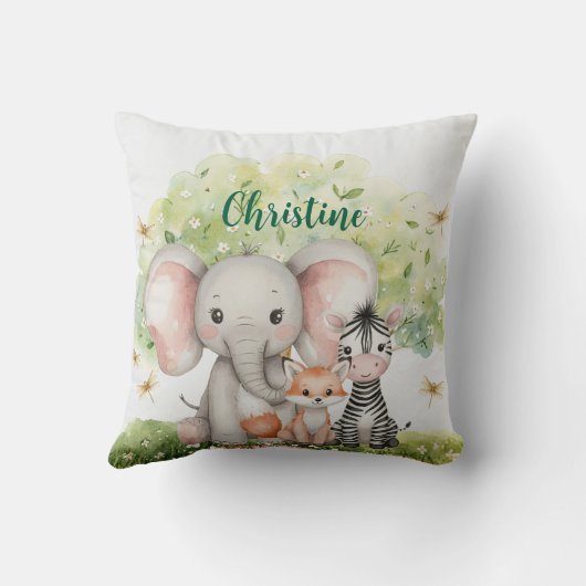 Aangepaste naam Oerwoud Animals Dragonfly Kussen (Achterkant)