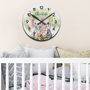 Aangepaste naam Oerwoud Animals Dragonfly Ronde Klok