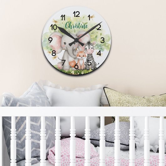 Aangepaste naam Oerwoud Animals Dragonfly Ronde Klok