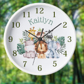 Aangepaste naam Oerwoud Safari Dieren Ronde Klok